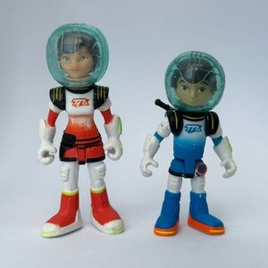 Miles & Phoebe From Tomorrowland Action Figure 3” Tall Disney Junior Helmets